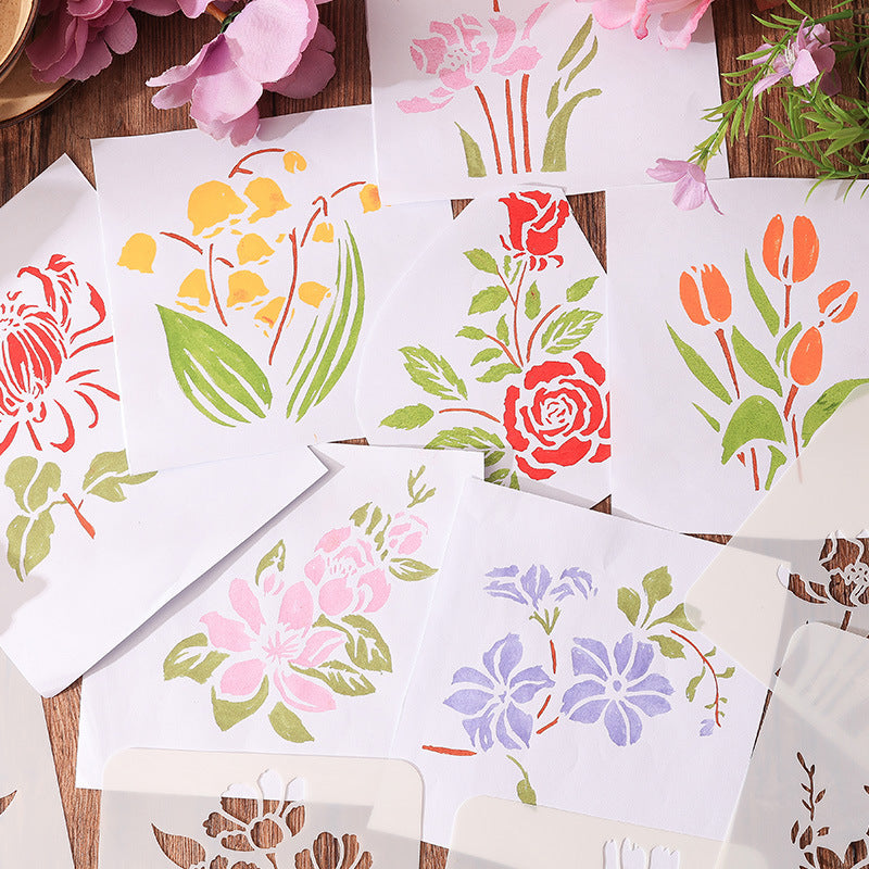 🎁Last Day Special 49% OFF-DIY Flower Stencil Colouring Set