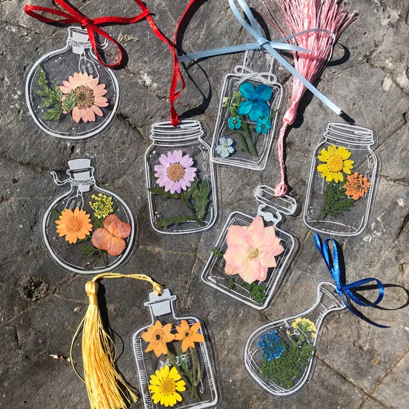 Lot de marque-pages en fleurs séchées - ACHETEZ-EN 3, OBTENEZ-EN 2 GRATUITS ET LIVRAISON GRATUITE
