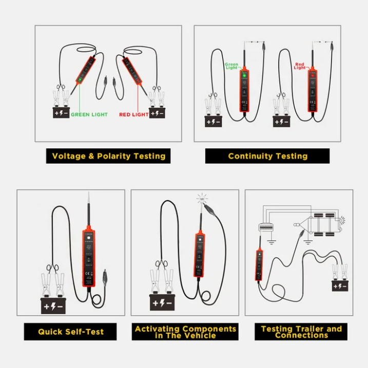 Power Circuit Probe Tester 6V-24V DC Test Lamps