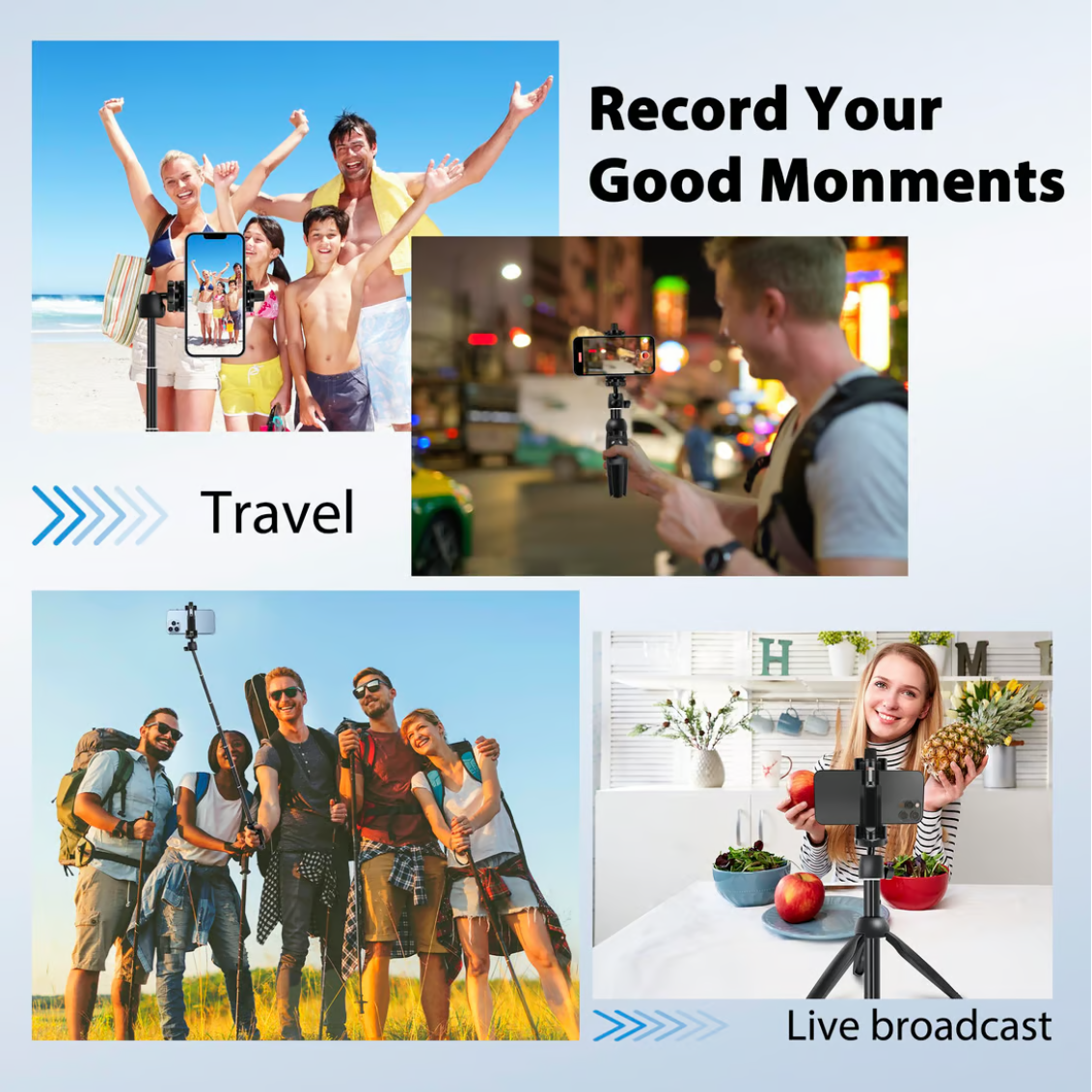 Multi-purpose Upgraded Phone Extendable Selfie Stick & Tripod - elehancea