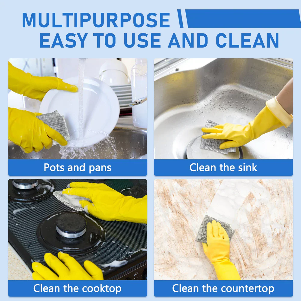 All-in-One Cleaning solution-Non Scratch Wire Dishcloth