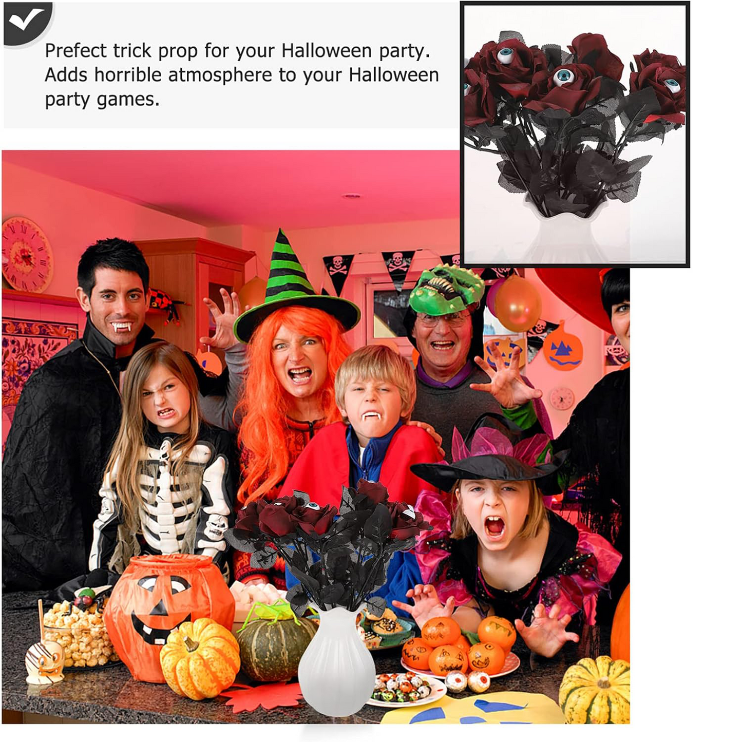 🔥HOT SALE 49% OFF🎃Halloween Flowers Artificial for Decoration👻