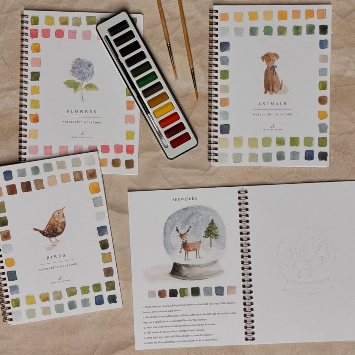 🔥Last day clearance💝🖼️Beginner-Friendly💕 Watercolor Workbook