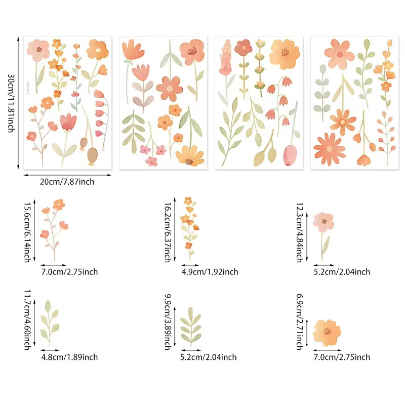 💖Last Day 49% OFF -Removable Colorful Wildflower Wall Decal