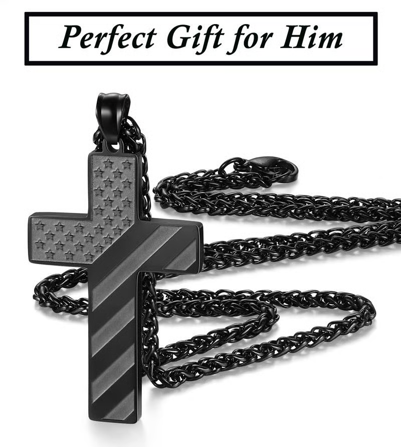 🏆Flash Sale⚡ 50K+ SOLD! Almost Gone-💥🎉✨Flag Cross Necklace,Best Gifts