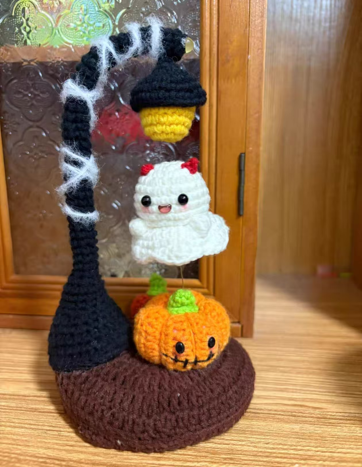 Hand-crocheted Floating Little Ghost