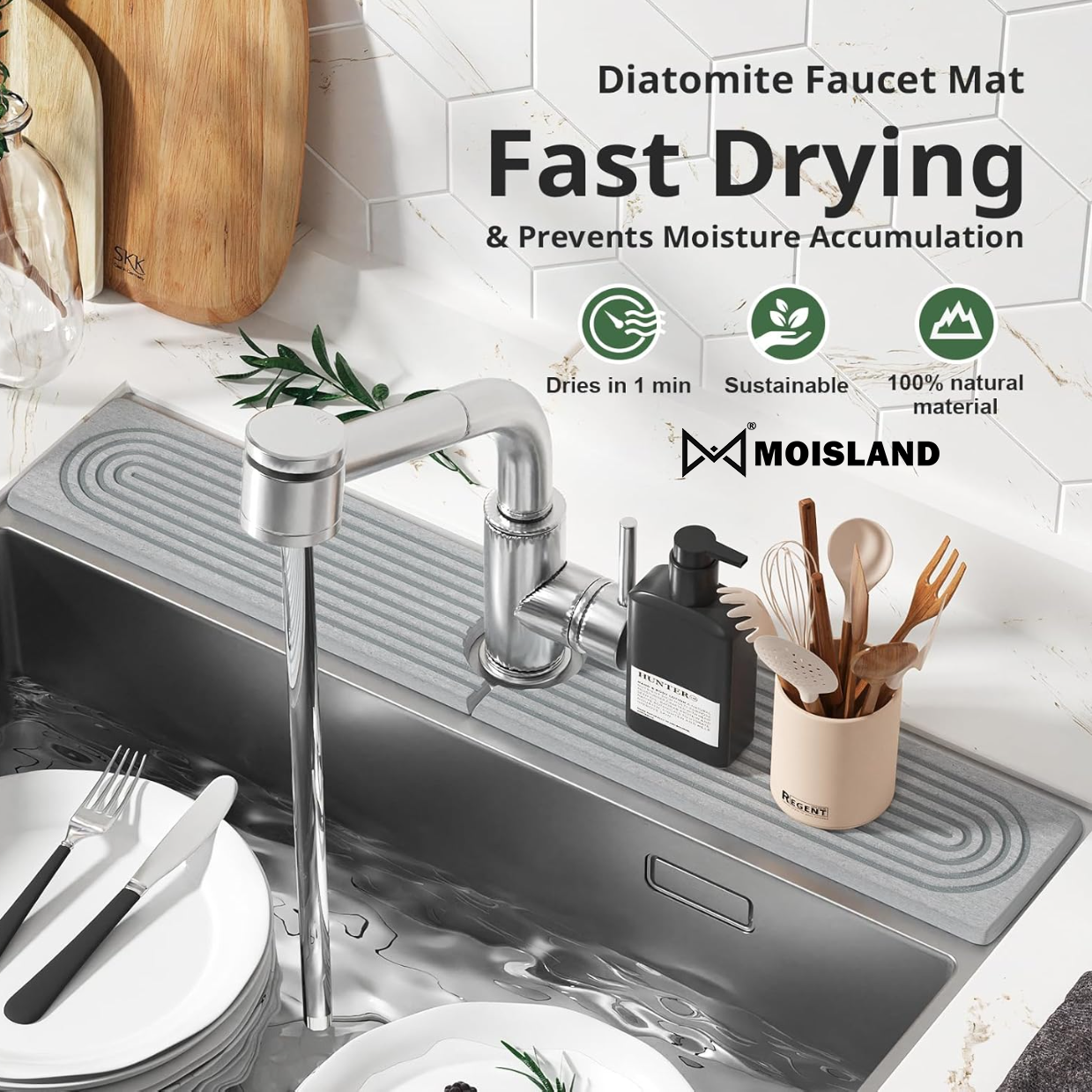 Diatomite Faucet Mat