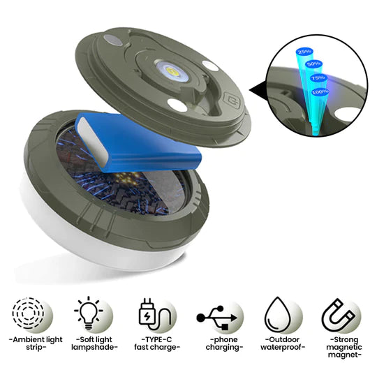 Guirlande lumineuse portable et pliable pour extérieur, étanche