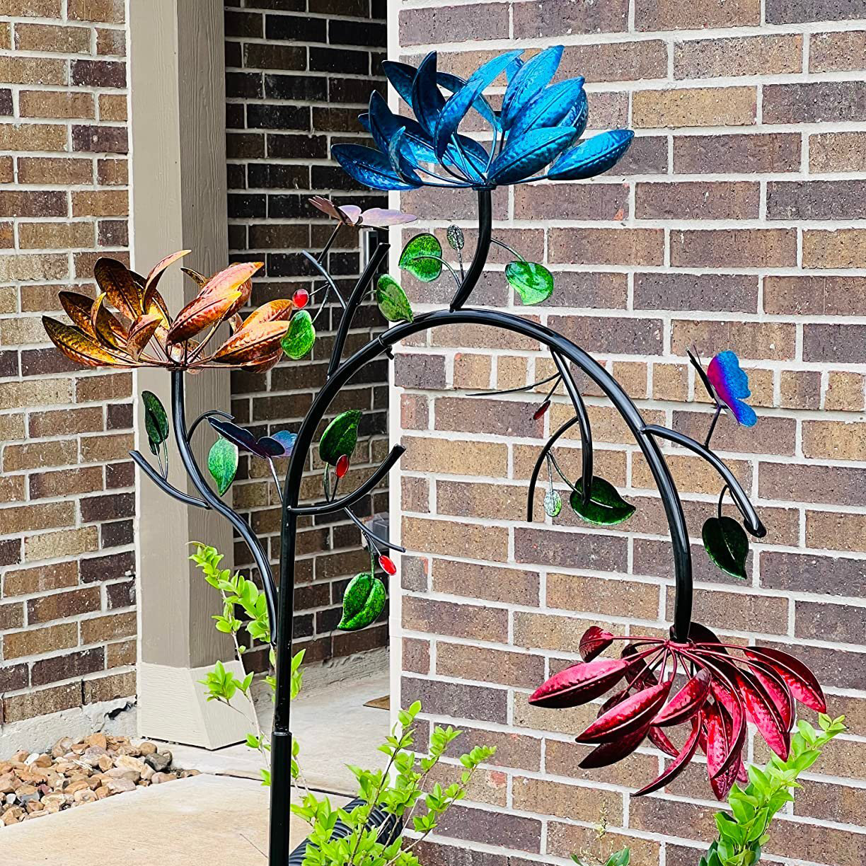 🎁Hot Sale🔥 50% OFF -Beautiful Summer Multi Colored Flowers Wind Spinner