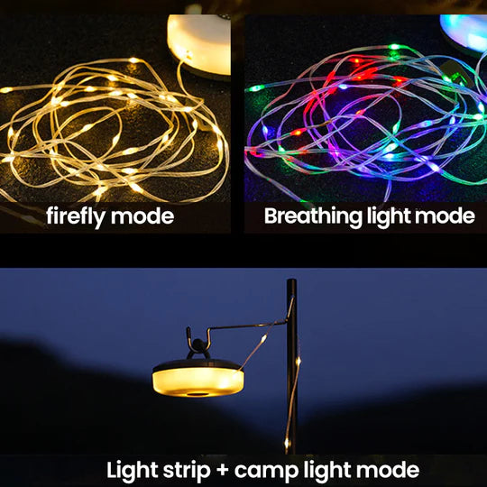 Guirlande lumineuse portable et pliable pour extérieur, étanche