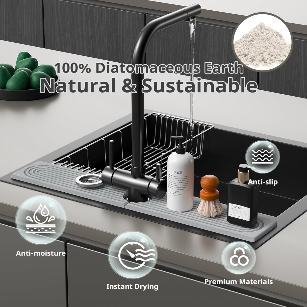 Diatomite Faucet Mat