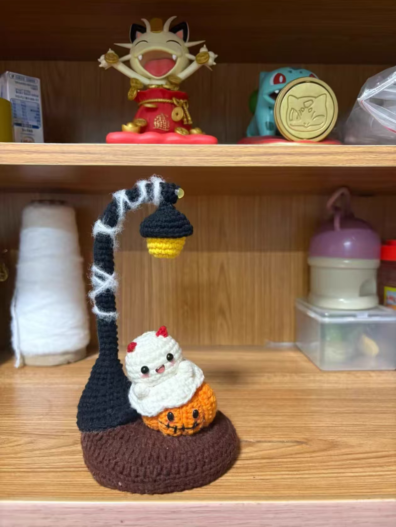 Hand-crocheted Floating Little Ghost
