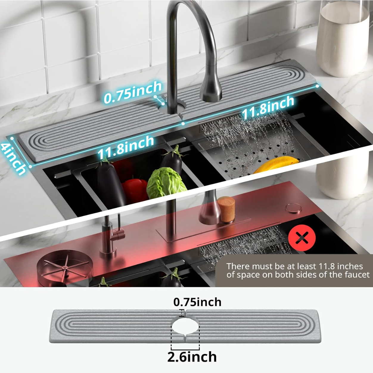 Diatomite Faucet Mat