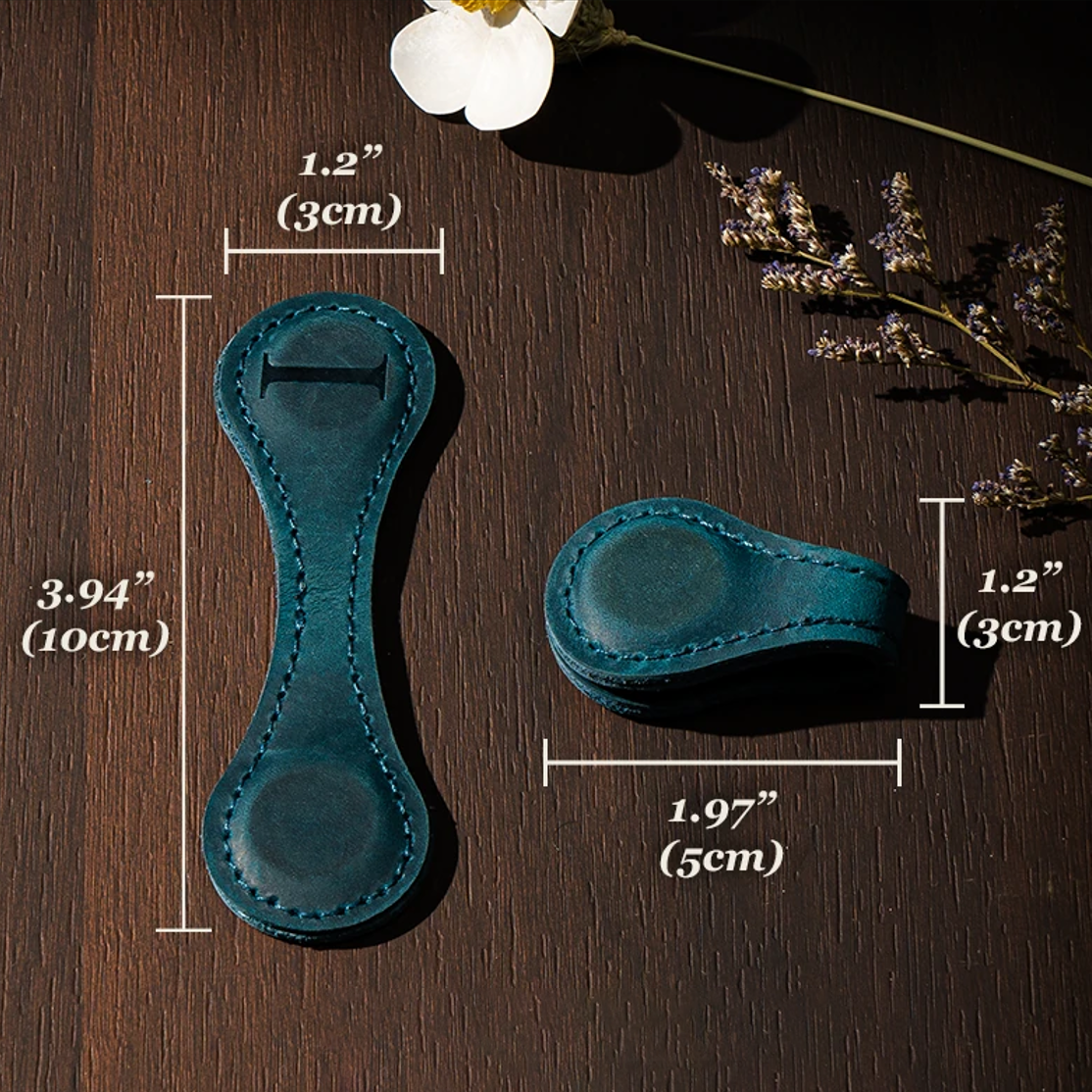 Personalized Magnetic Leather Bookmark