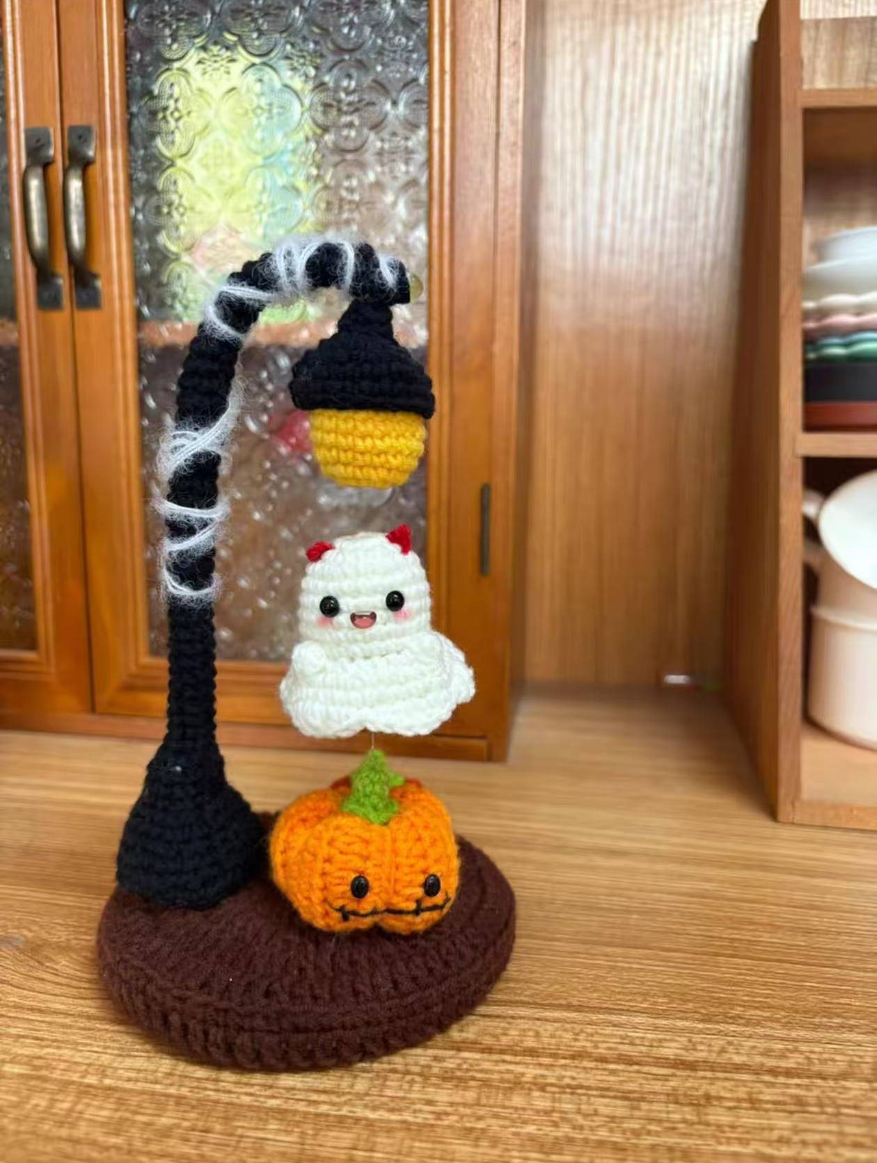 Hand-crocheted Floating Little Ghost
