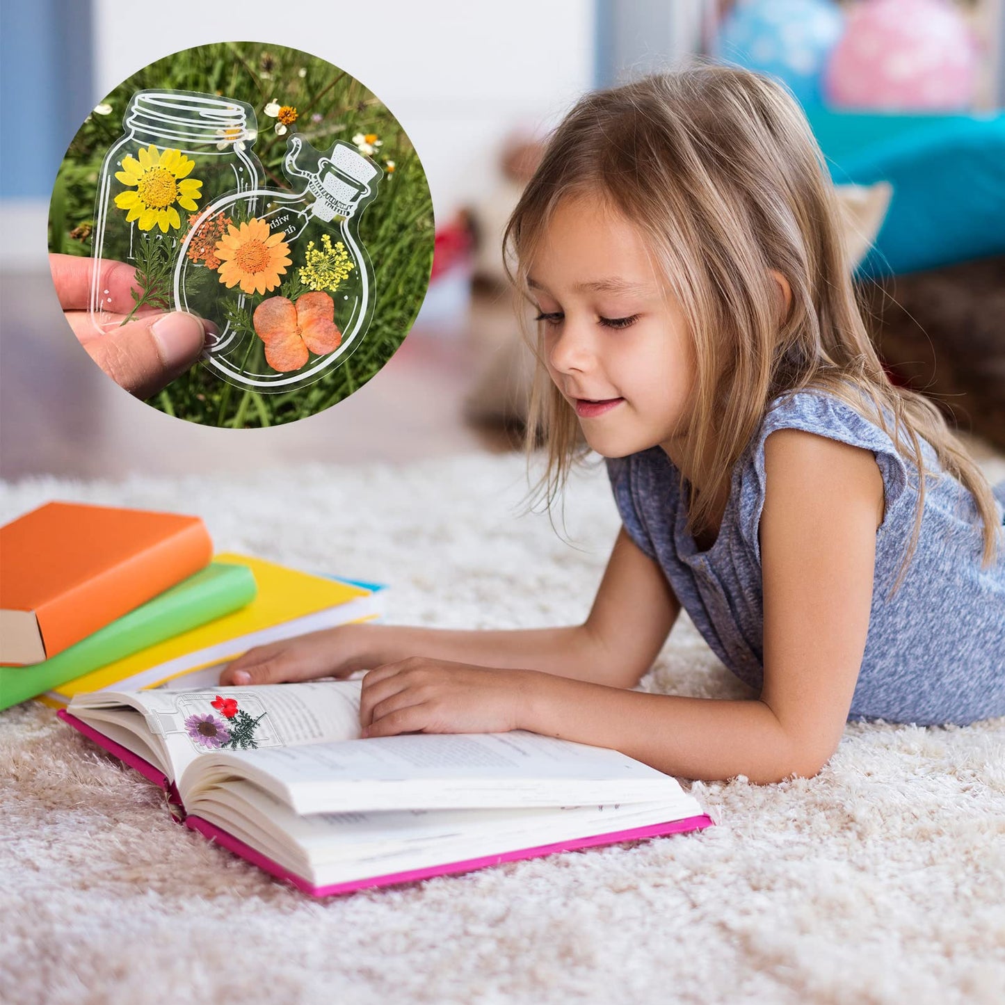 Lot de marque-pages en fleurs séchées - ACHETEZ-EN 3, OBTENEZ-EN 2 GRATUITS ET LIVRAISON GRATUITE