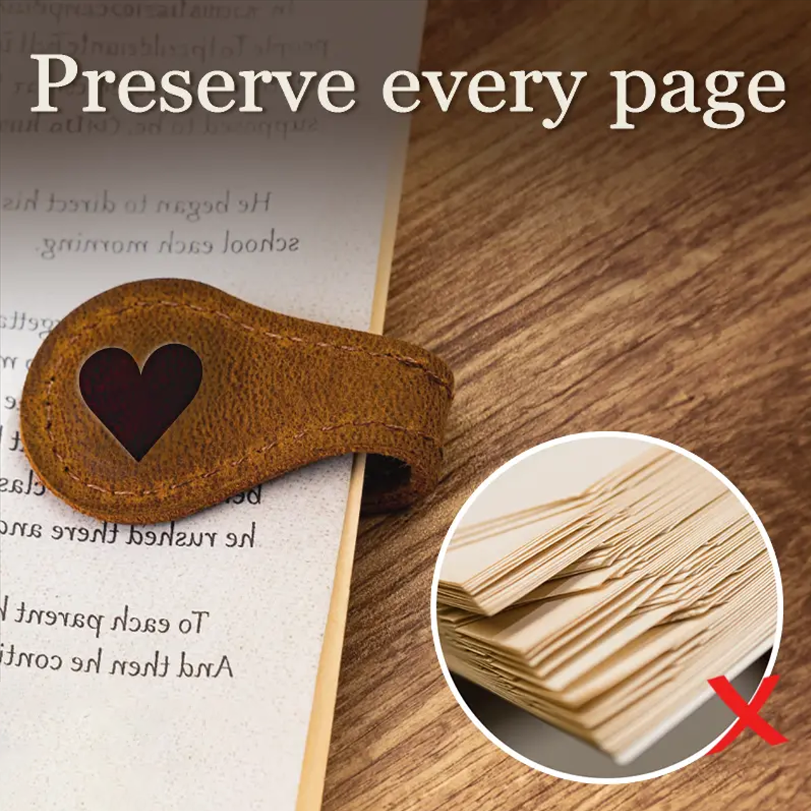 Personalized Magnetic Leather Bookmark