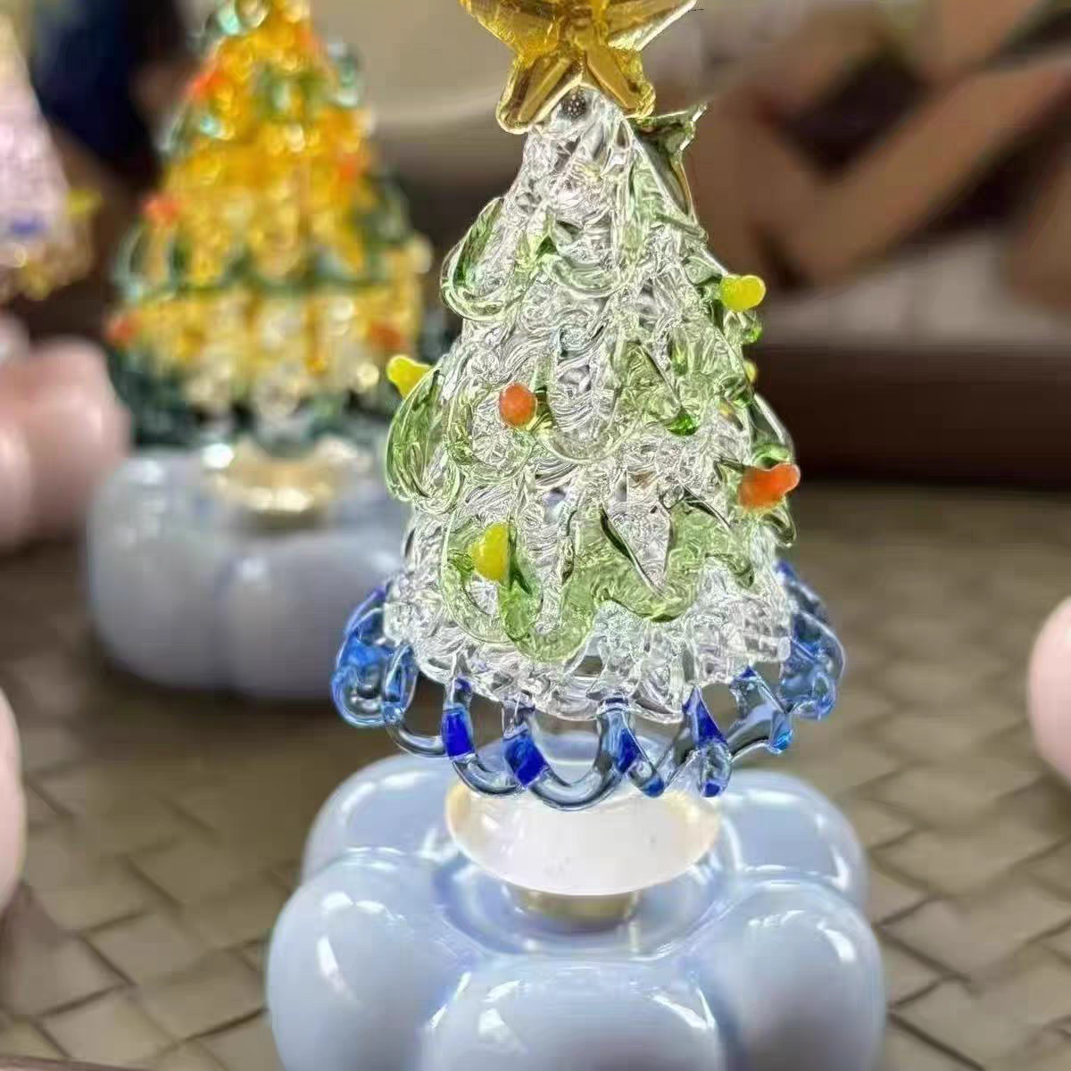 🎁Handmade Jingdezhen Glazed—Christmas Tree Decoration (Can be manually rotated)🎄✨
