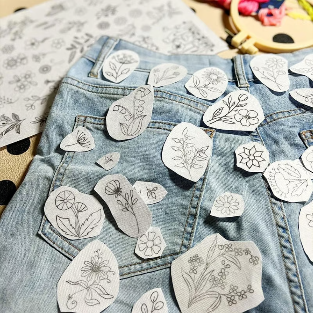 Hot Sale🔥Water Soluble Embroidery Patterns🪡The Perfect Helper Tool For Embroidery Enthusiasts - elehancea