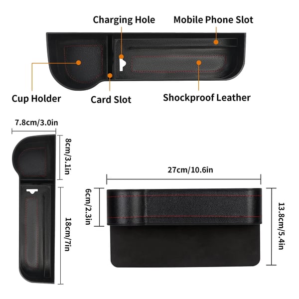 🔥 49% OFF-Leather Multifunctional Car Seat Organizer - elehancea