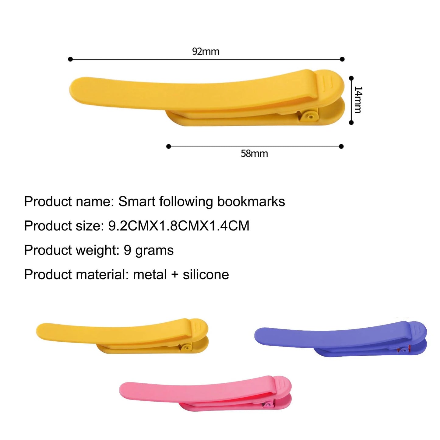 Marque-pages en silicone à forte adsorption prêts à lire