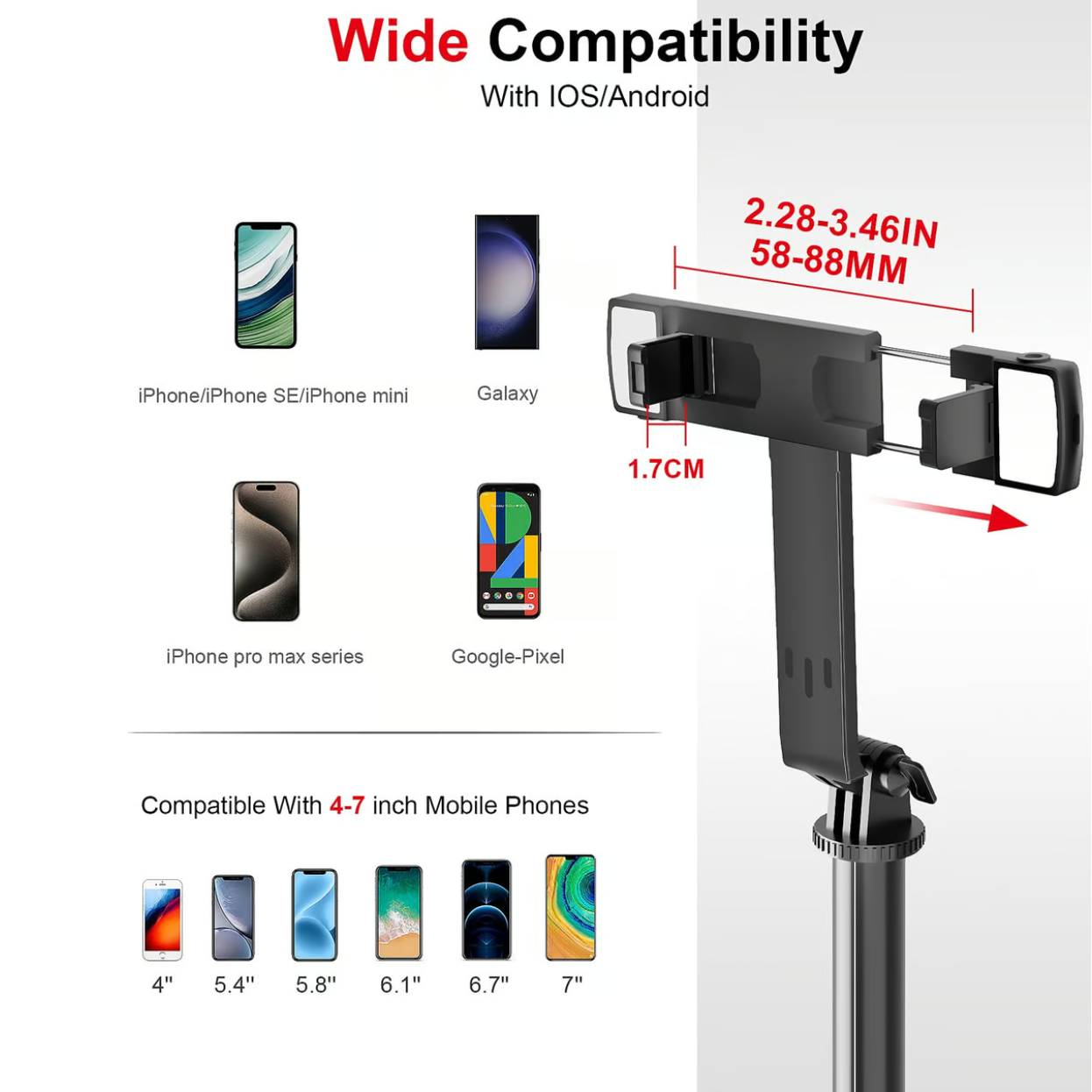 Multi-purpose Upgraded Phone Extendable Selfie Stick & Tripod - elehancea