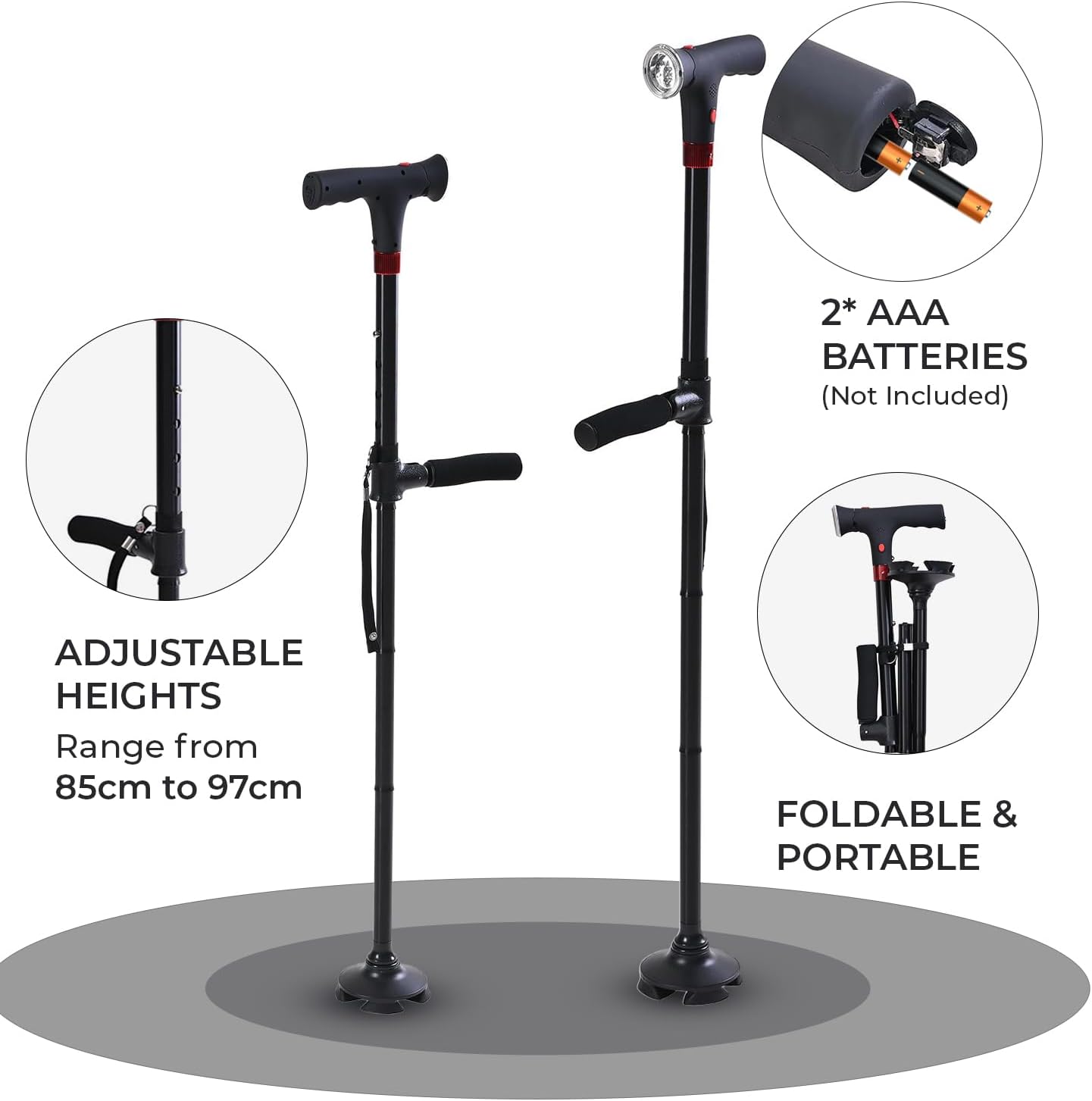 New Year Sale 49% OFF🔥Dual Grip Collapsible Walking Cane