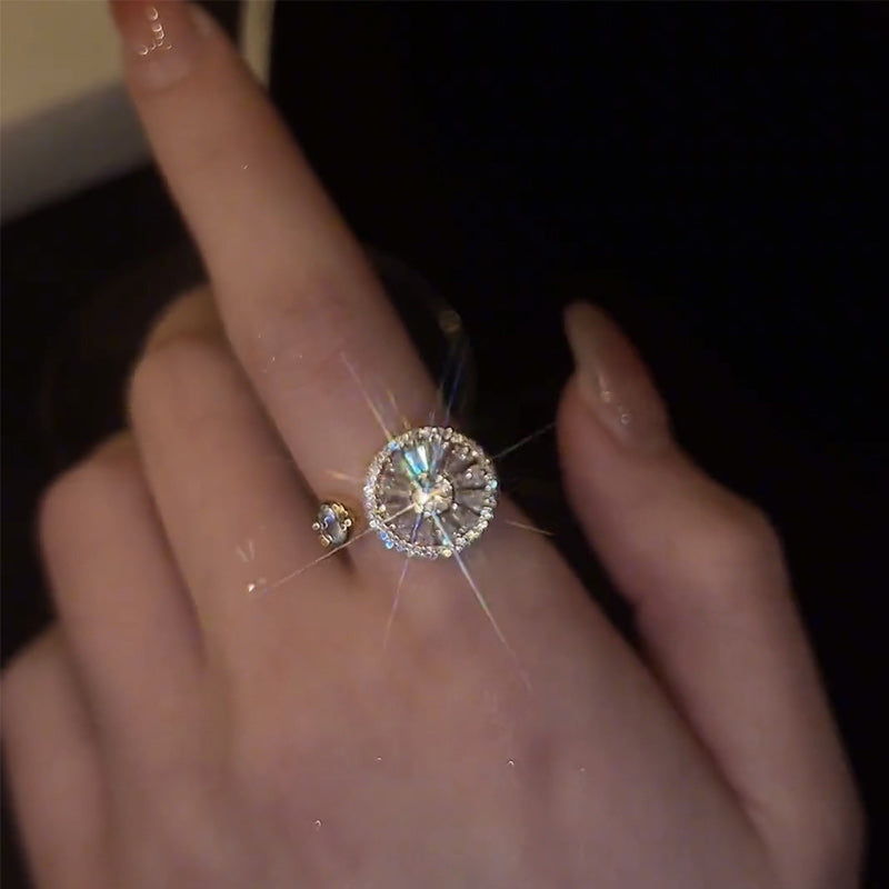 Crystal Anxiety Relief Spinning Ring - elehancea