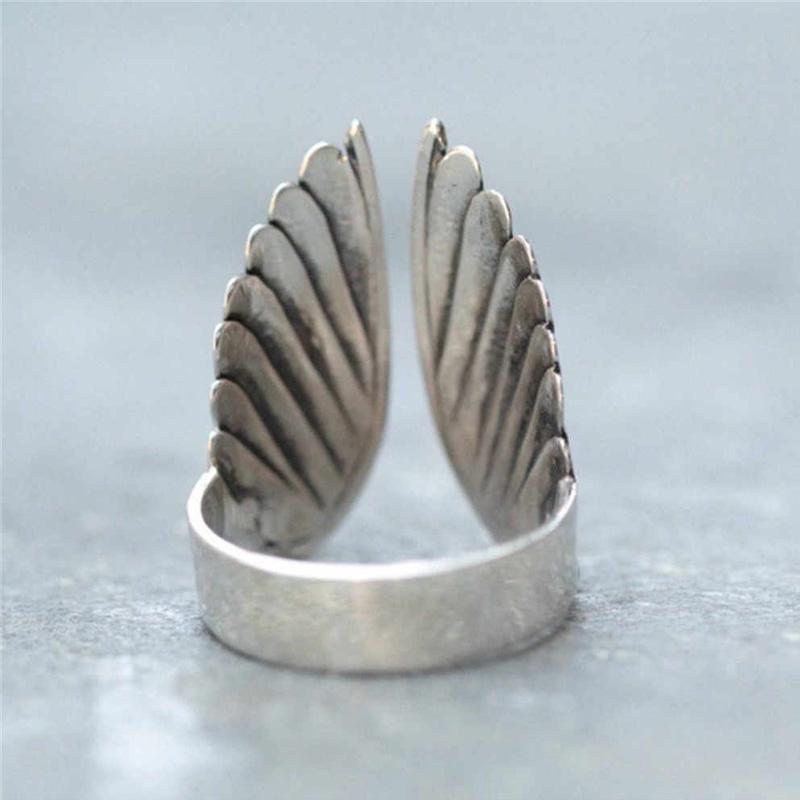 Angel Wing Silver Ring - elehancea