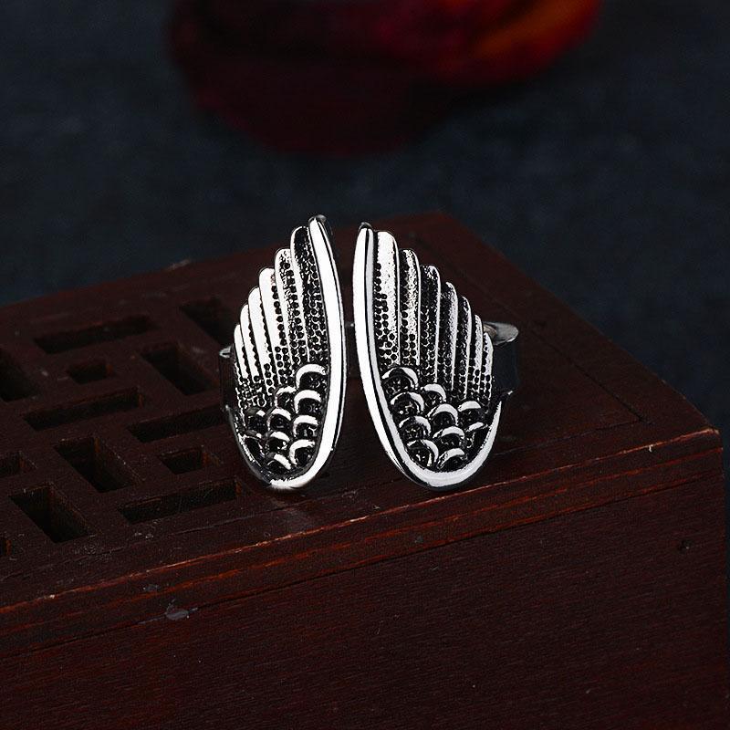 Angel Wing Silver Ring - elehancea