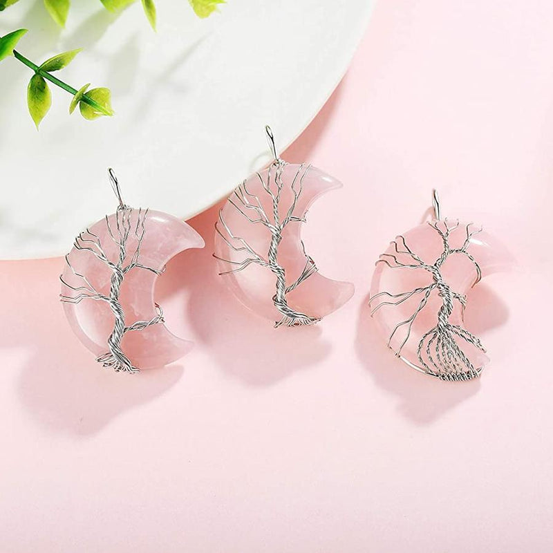 Tree of Life Crescent Moon Necklace - elehancea