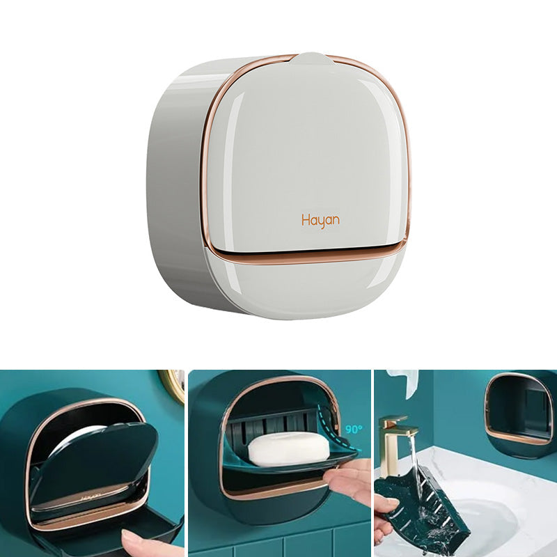 Waterproof Soap Dish With Drainage Box - elehancea