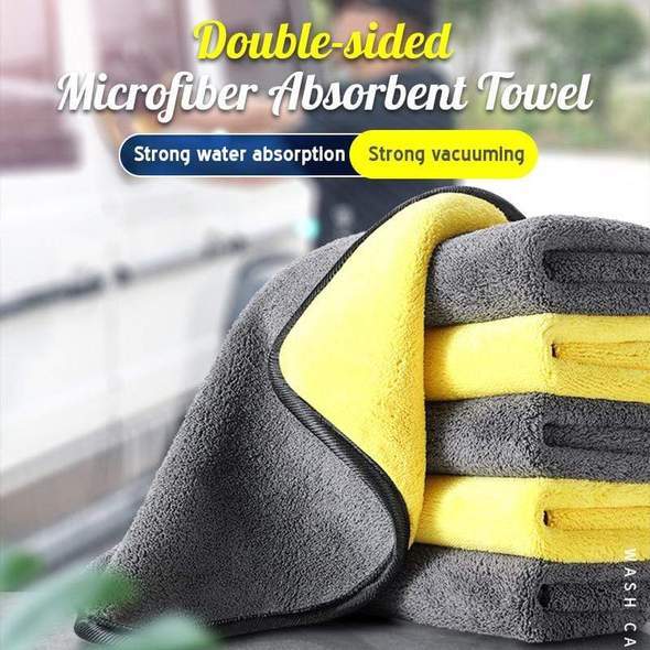 Double-sided Microfiber Absorbent Towel - elehancea
