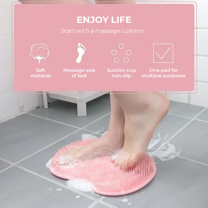 Shower Foot & Back Scrubber, Massage Pad - elehancea