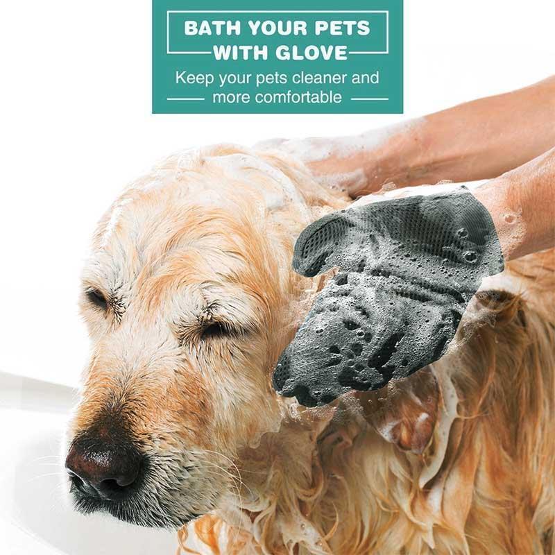 Pet Grooming Gloves, For Cats, Dogs & Horses - elehancea