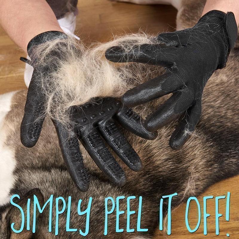 Pet Grooming Gloves, For Cats, Dogs & Horses - elehancea