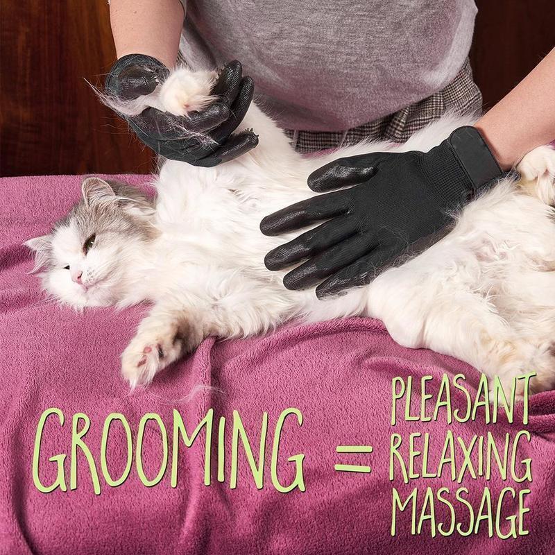 Pet Grooming Gloves, For Cats, Dogs & Horses - elehancea