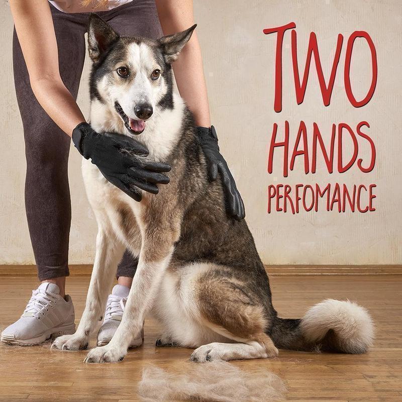 Pet Grooming Gloves, For Cats, Dogs & Horses - elehancea