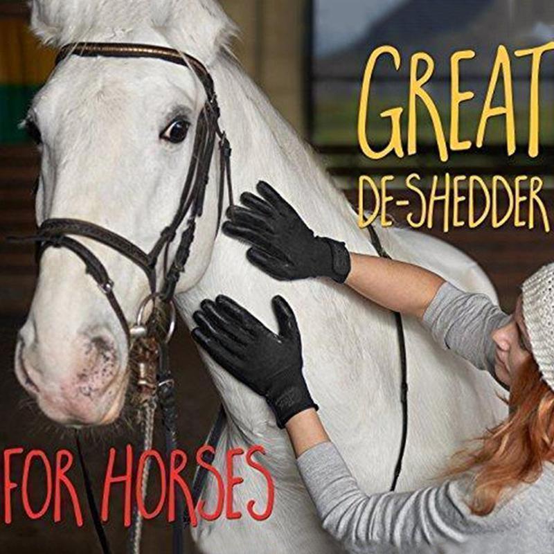 Pet Grooming Gloves, For Cats, Dogs & Horses - elehancea