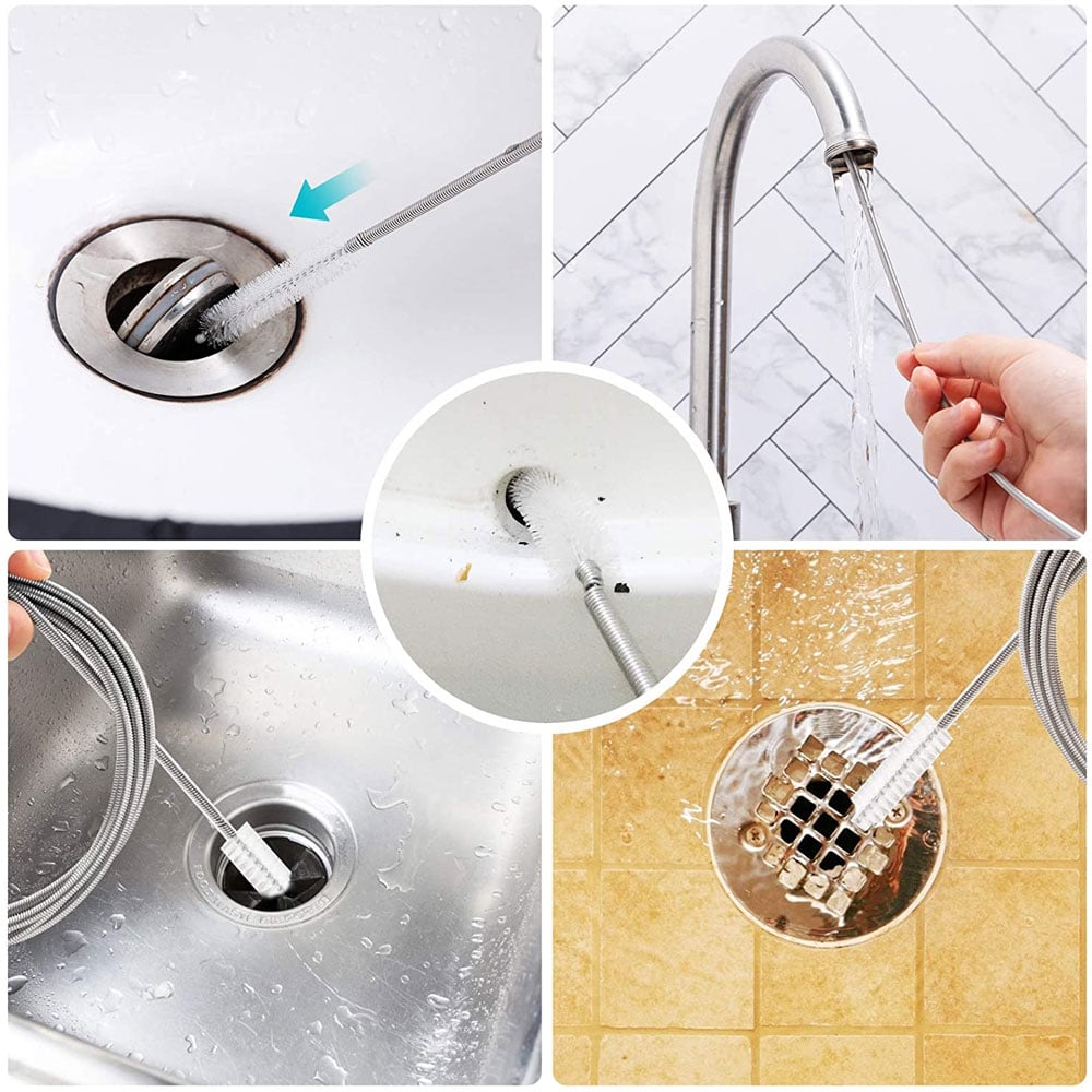 Car Drain Dredge Cleaning Scrub Brush - elehancea