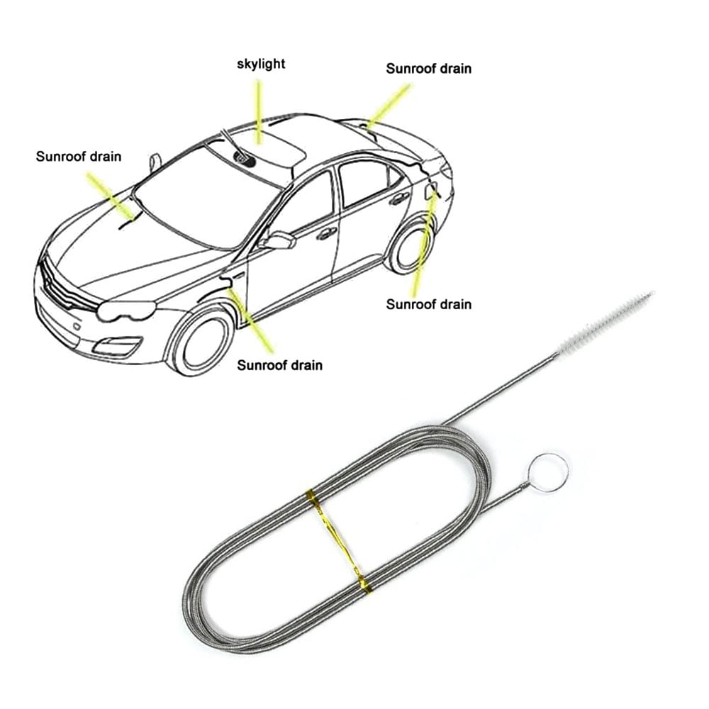 Car Drain Dredge Cleaning Scrub Brush - elehancea