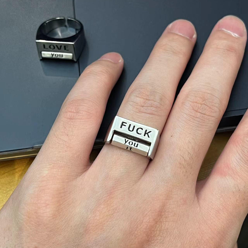 Spoof Fu*k Ring Rotatable Interactive Ring - elehancea