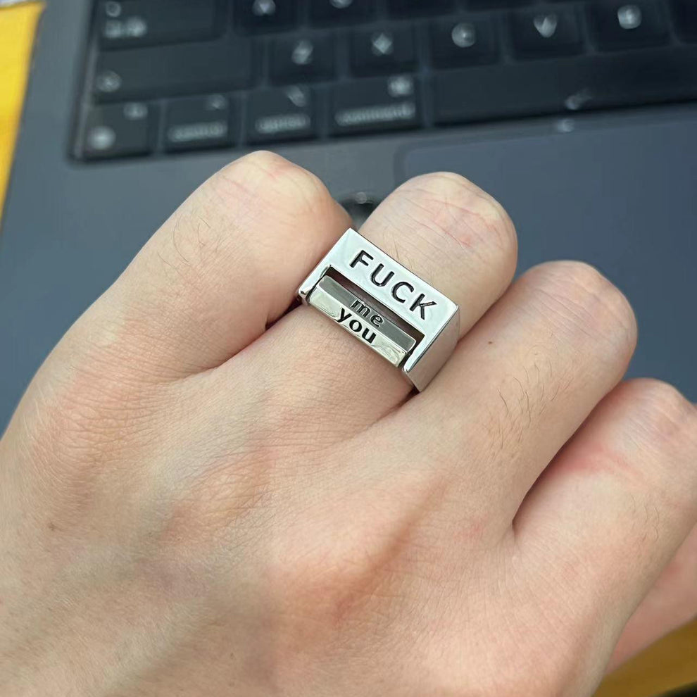 Spoof Fu*k Ring Rotatable Interactive Ring - elehancea