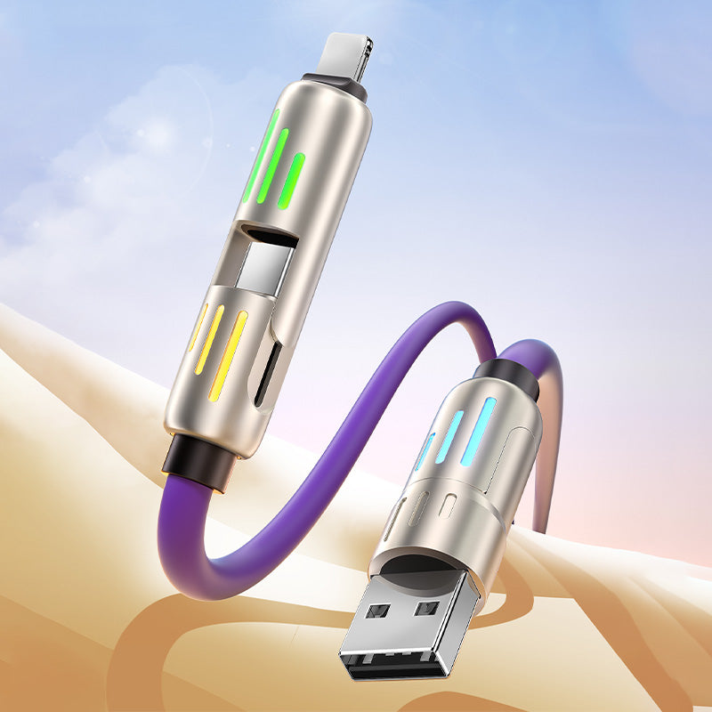 240W 4-in-1 Data Cable with Colorful Work Lights - elehancea