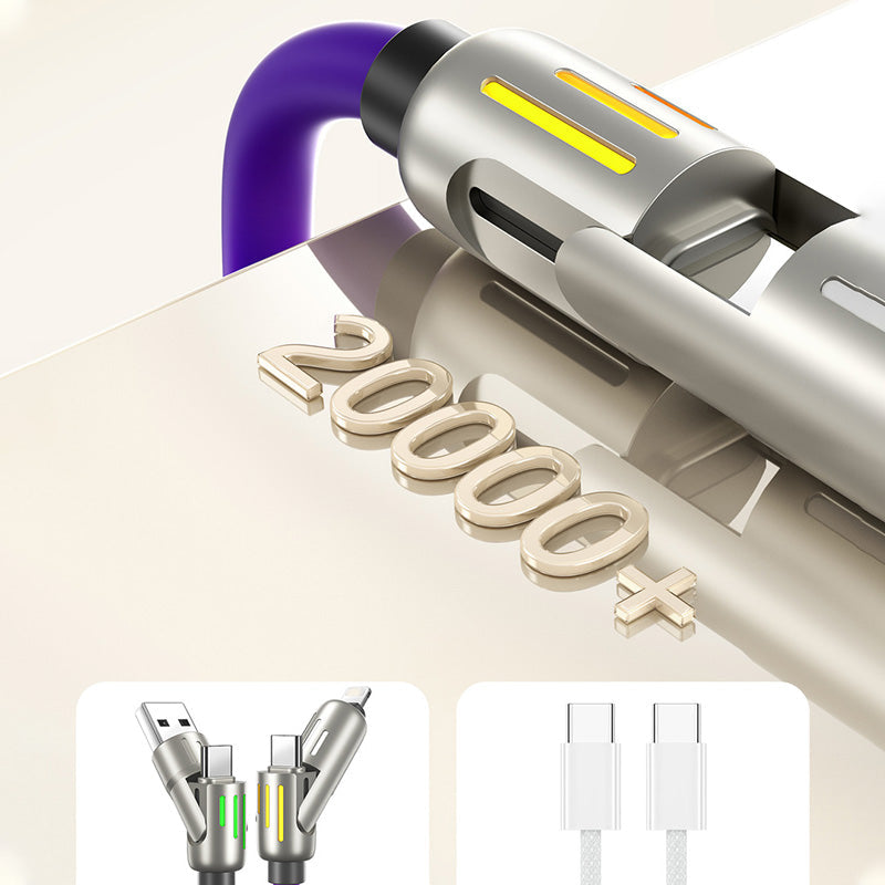 240W 4-in-1 Data Cable with Colorful Work Lights - elehancea