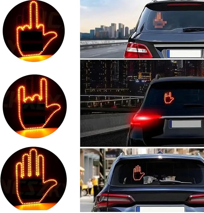 🌲Early Christmas Sale 49% OFF-Car Finger Light with Middle Finger - elehancea
