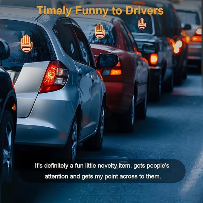 🌲Early Christmas Sale 49% OFF-Car Finger Light with Middle Finger - elehancea