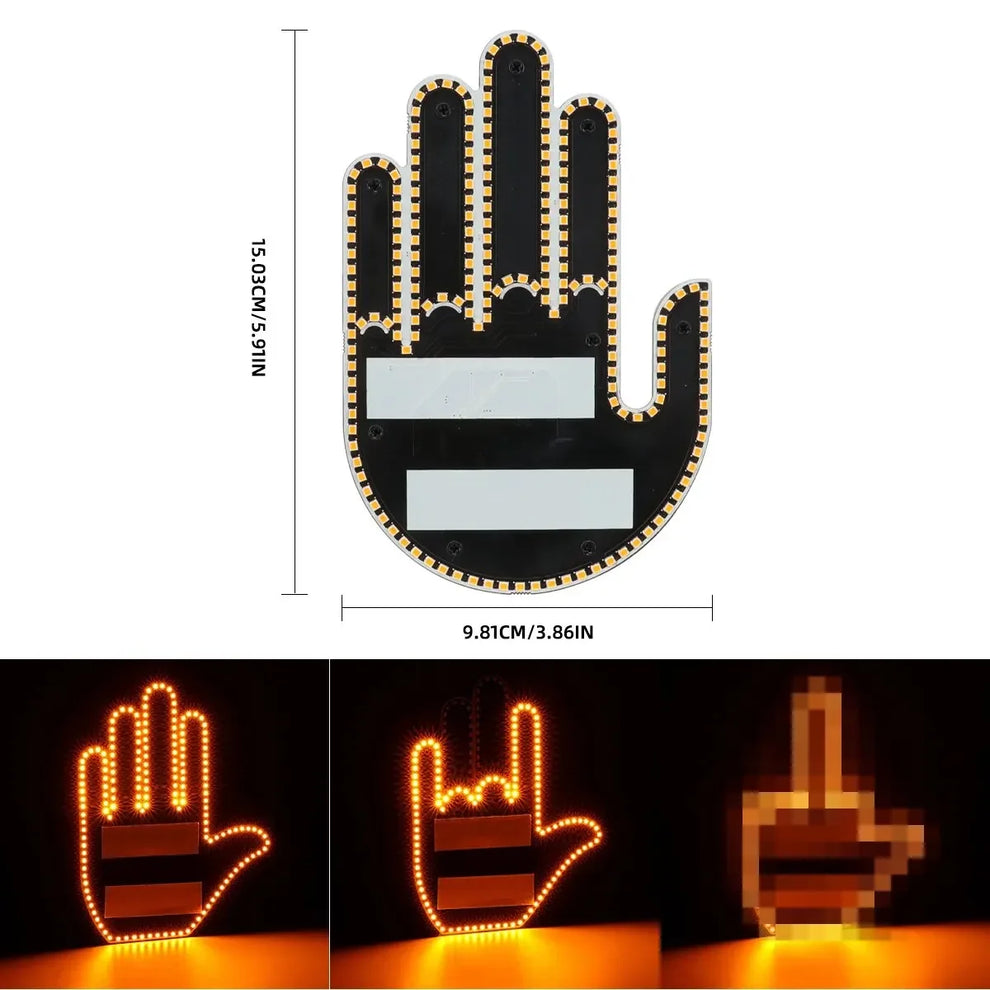 🌲Early Christmas Sale 49% OFF-Car Finger Light with Middle Finger - elehancea