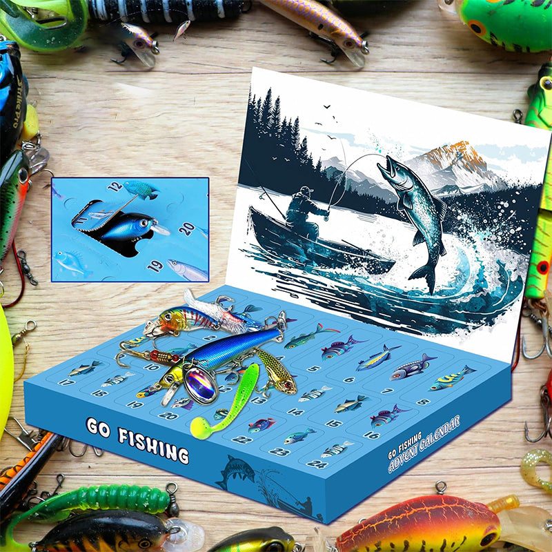 🌲Early Christmas Sale 49% OFF-24 Days Fishing Lures Set Advent Calendar