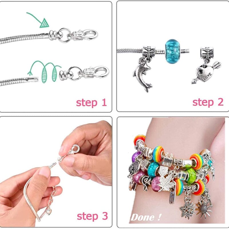 🌲Early Christmas Sale 49% OFF-Girls Charm Bracelet Making Kit - elehancea